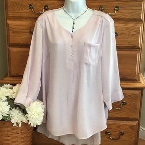 Hi Lo Lavender Tunic By CJ Banks NWT